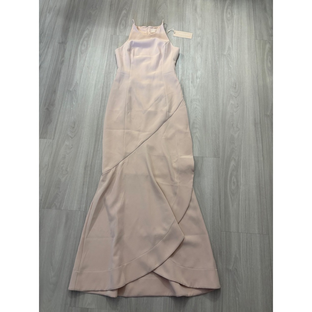 Keepsake The Label Maxi Dress Women Pink Halter Neck Tulip Wrap Size 6 NWT - Picture 2 of 16